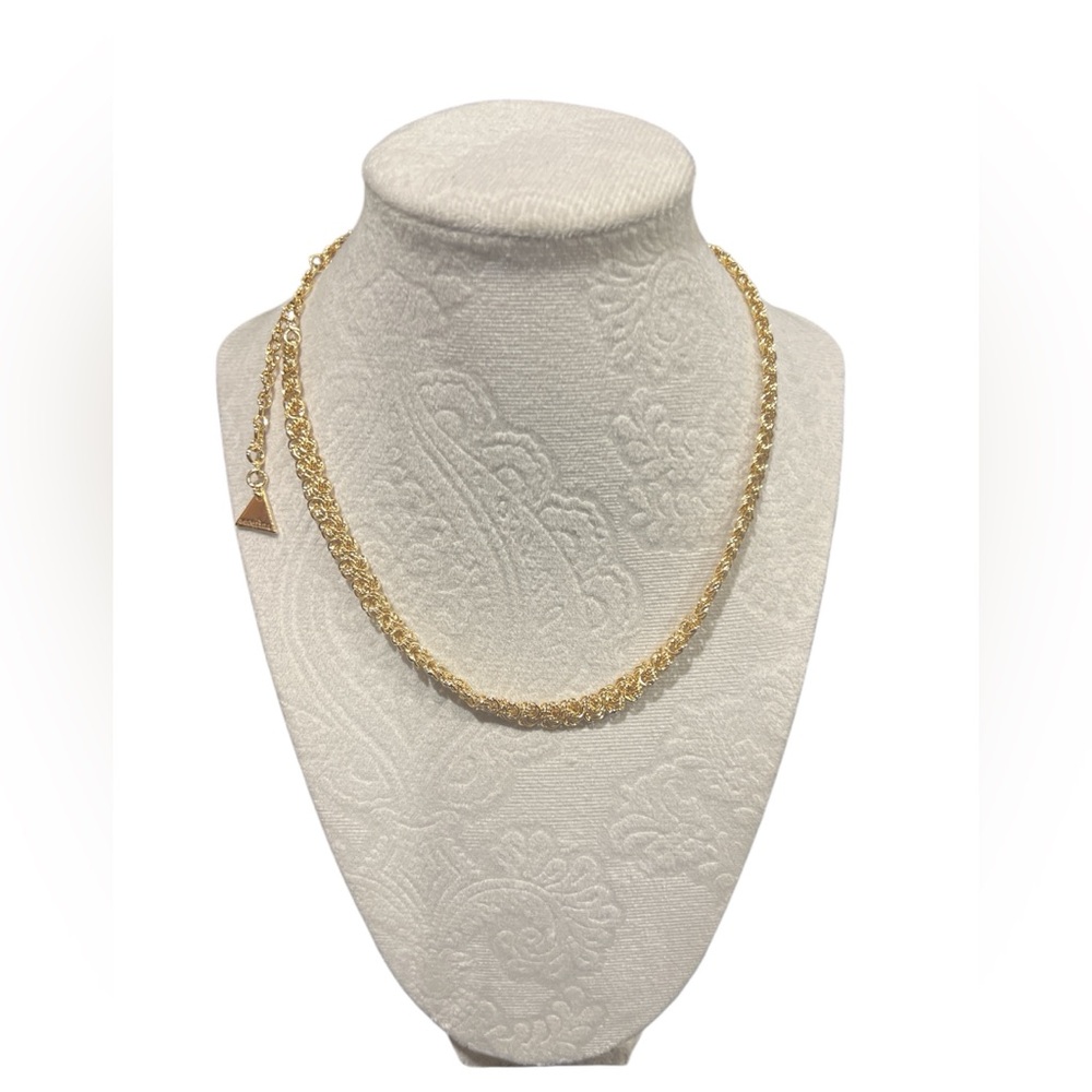 Anthropologie Seferina Twisted Rope 14k Gold Plated Necklace